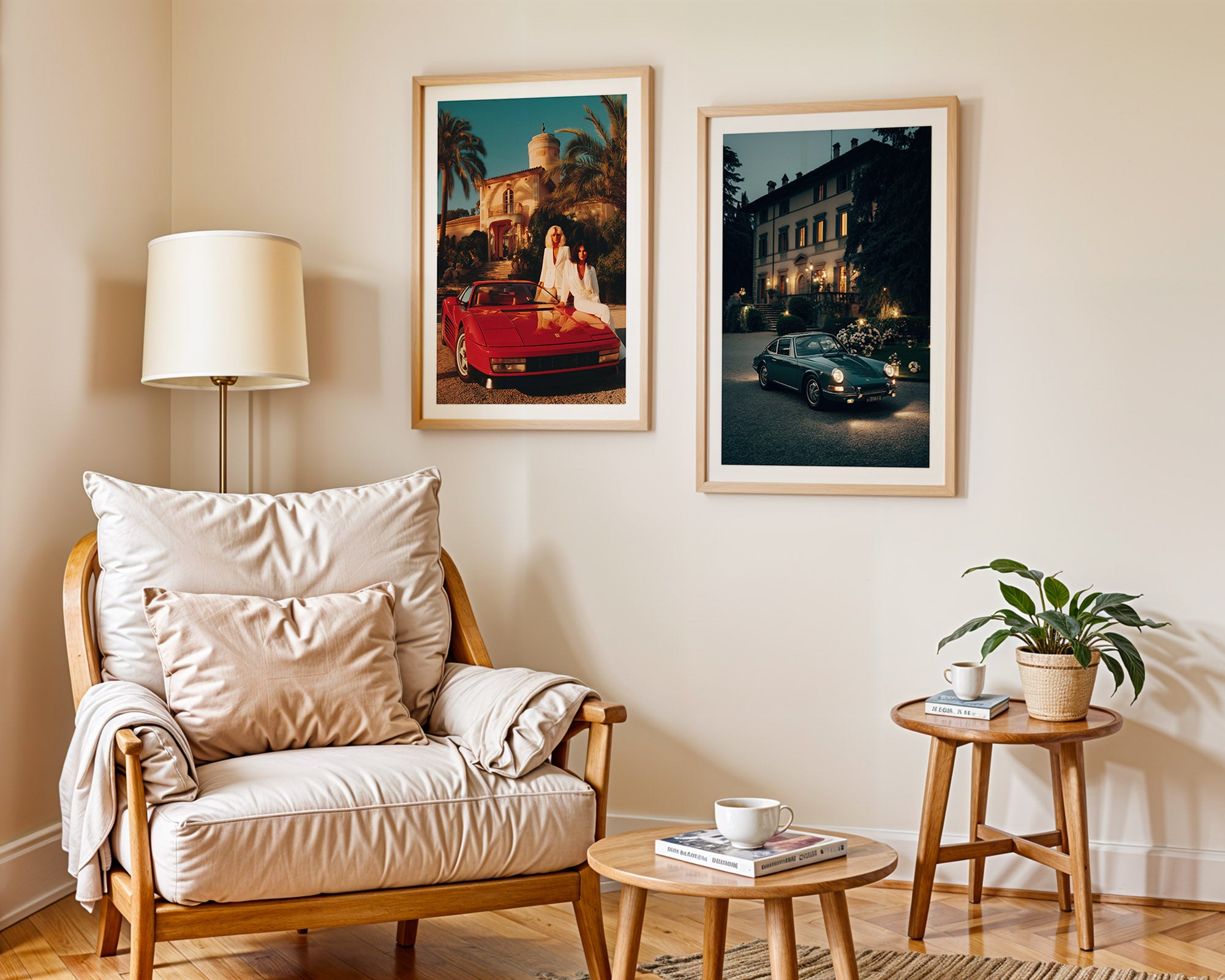 Vintage Porsche 911 in Italien Poster