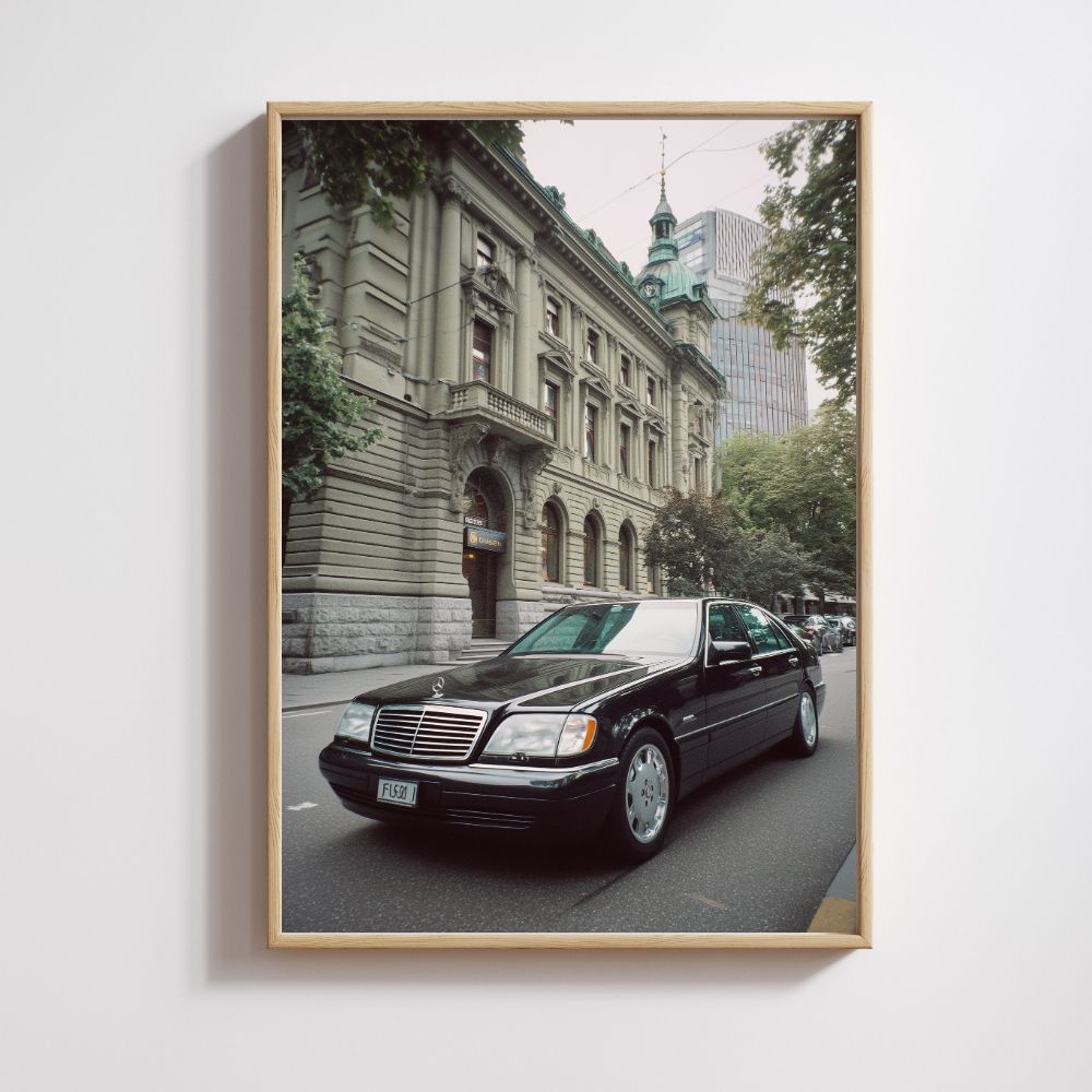 Mercedes S-Class in Zurich Poster
