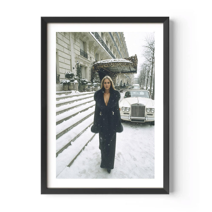 Winter Parisian Elegance Poster