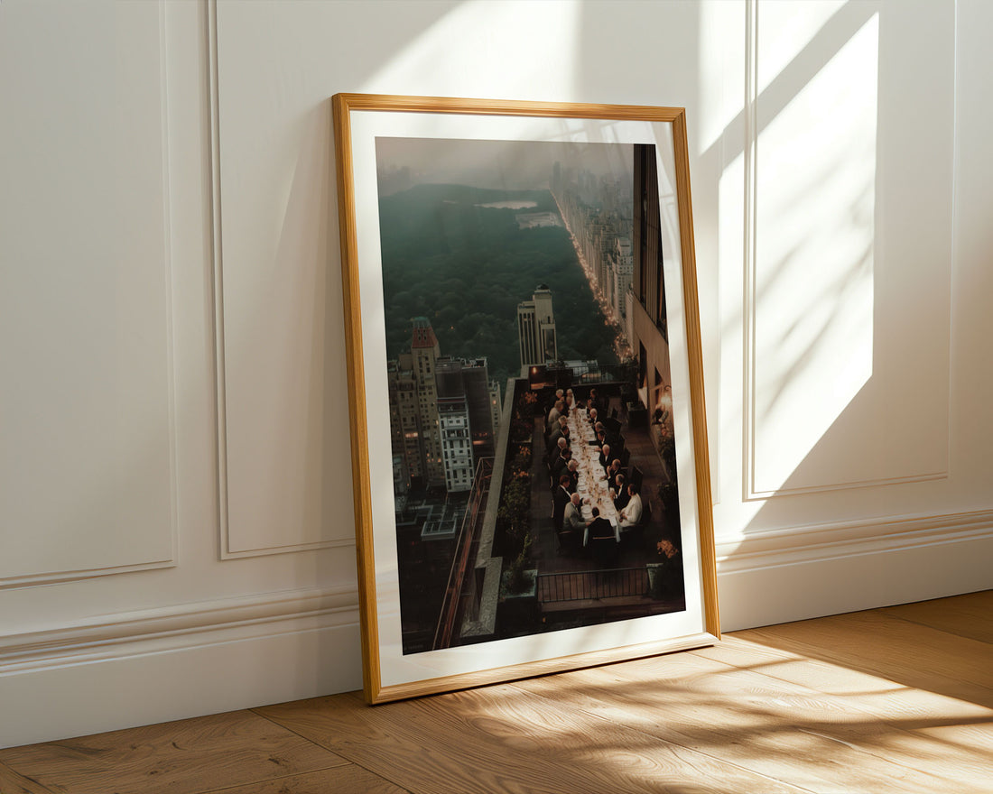Rooftop Dinner in New York Poster