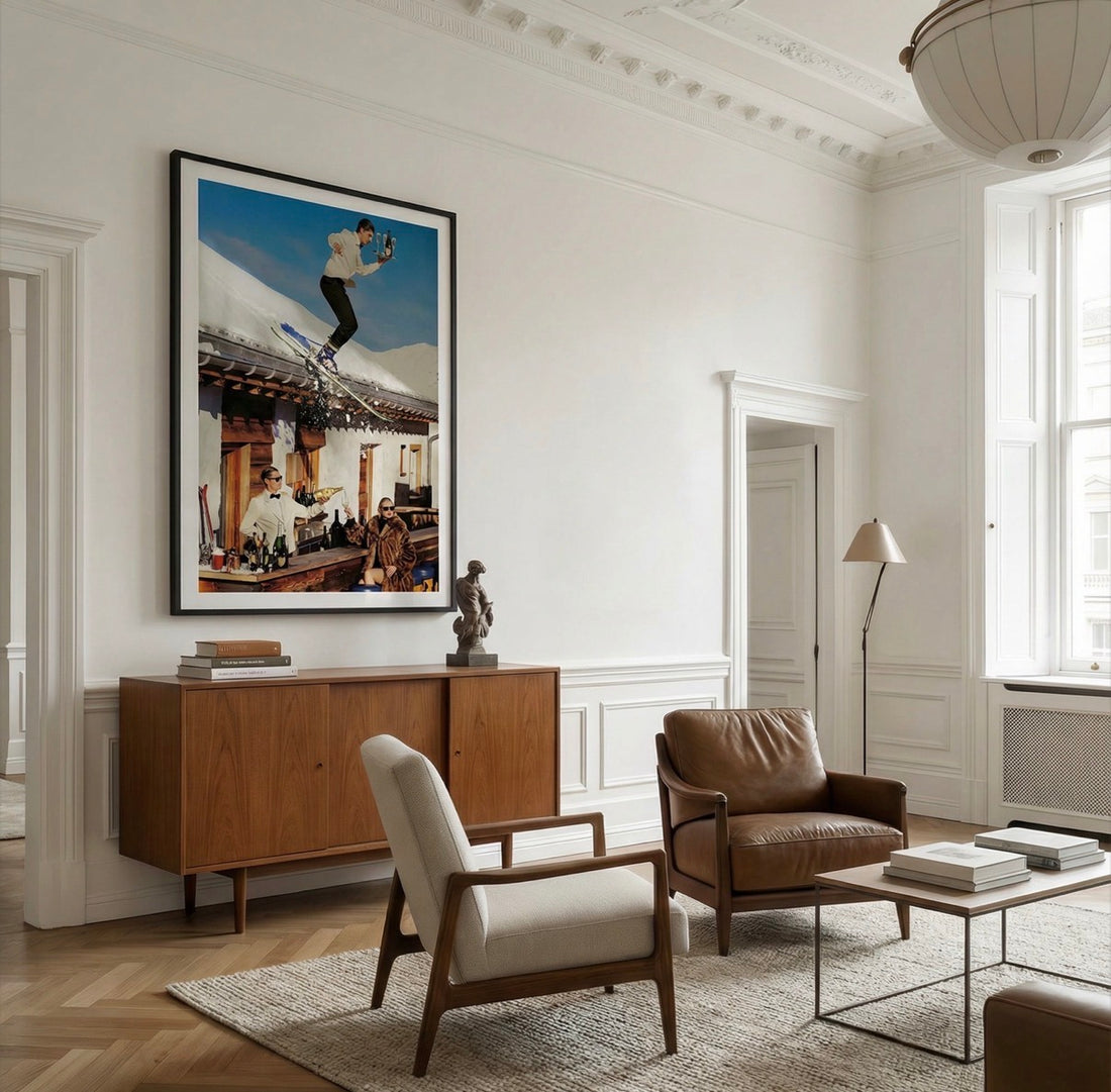 Champagne Run in the Swiss Alps Poster