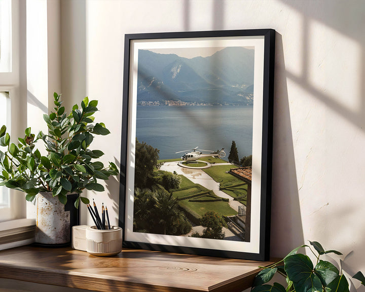Arrival at the Lake Como Estate Poster