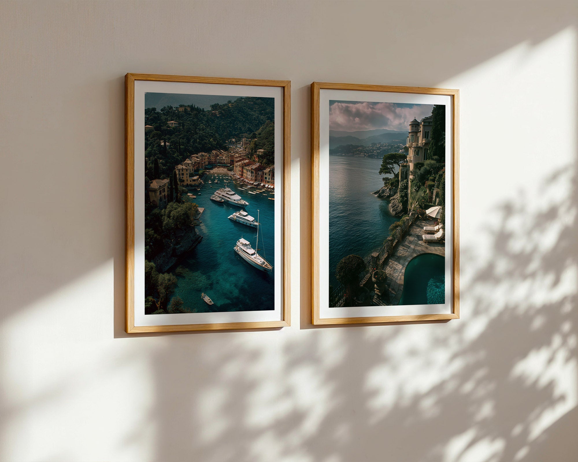 Yachts in Portofino Poster