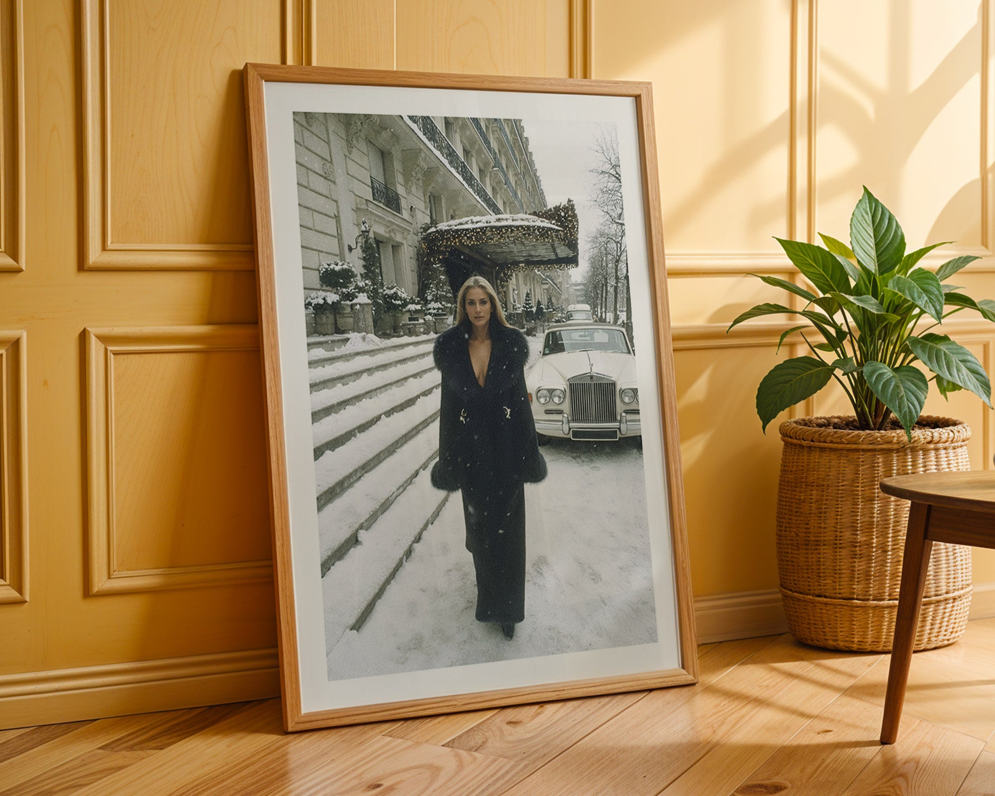 Winter Parisian Elegance Poster