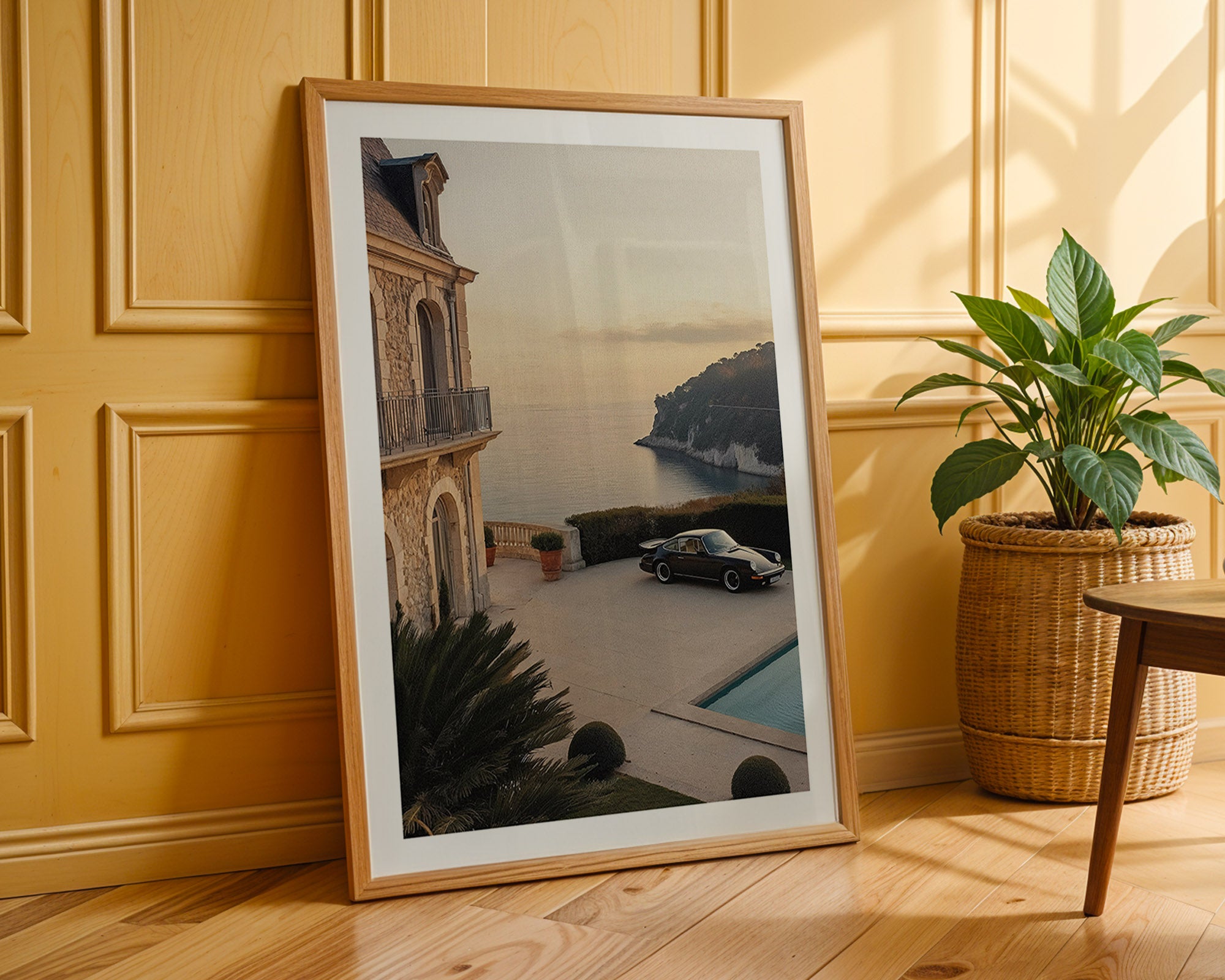 Porsche 911 Riviera Sunset Poster