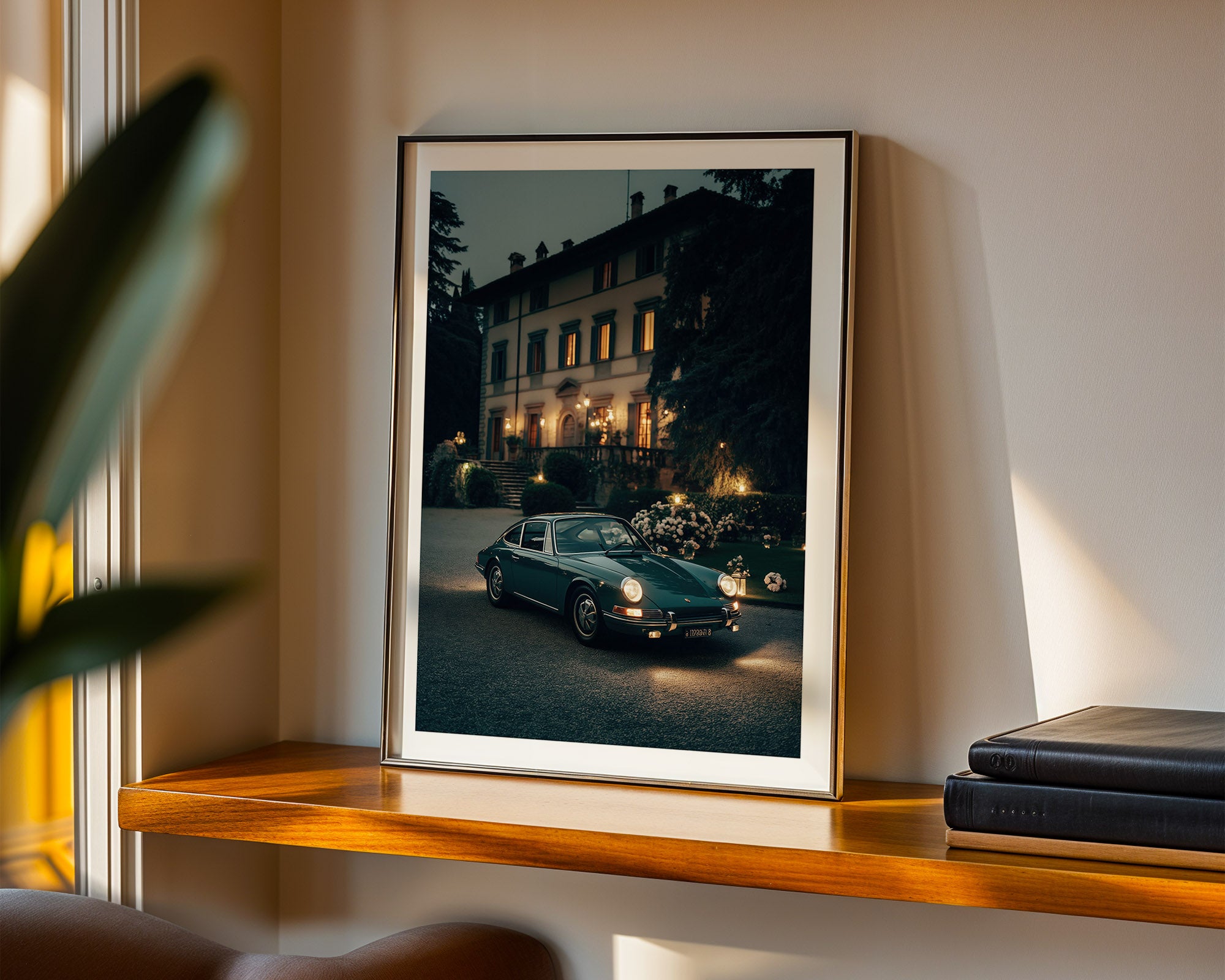 Vintage Porsche 911 in Italien Poster