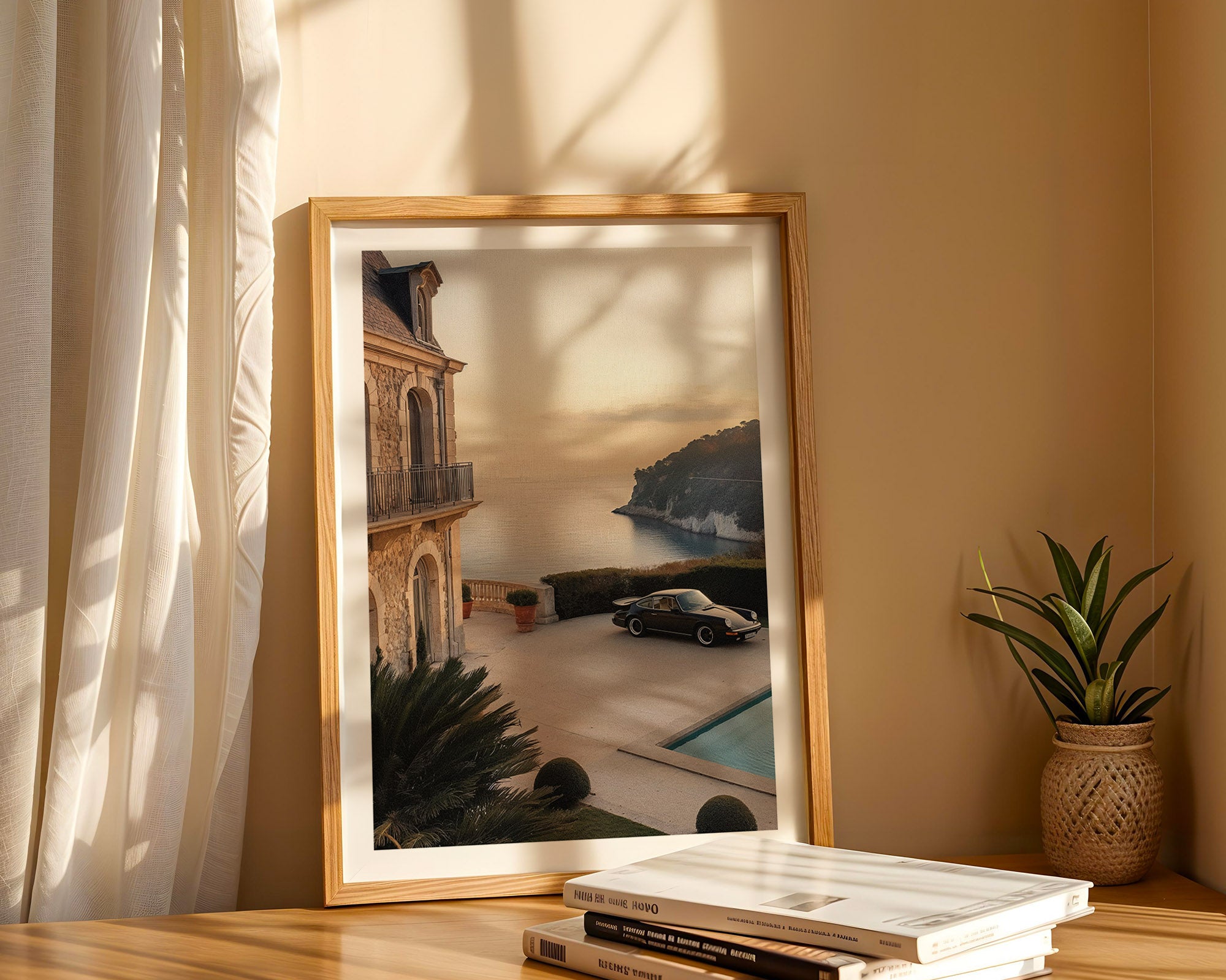 Porsche 911 Riviera Sunset Poster