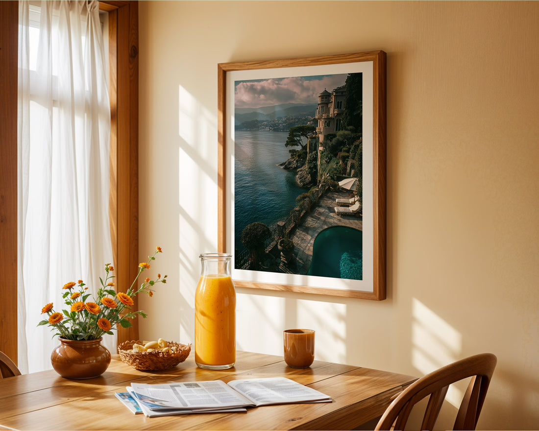 View over the French Riviera Poster