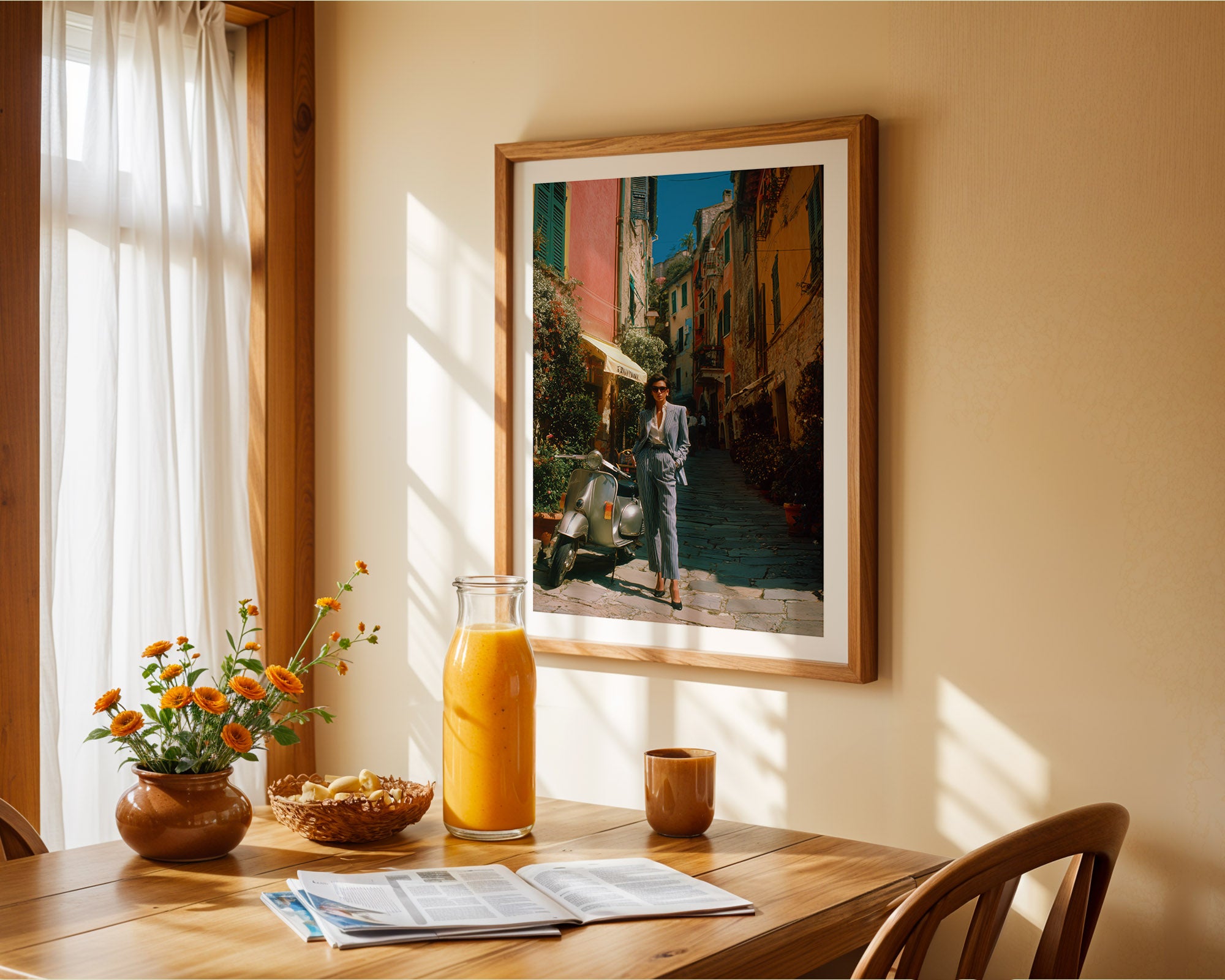 Vespa of Portofino Poster