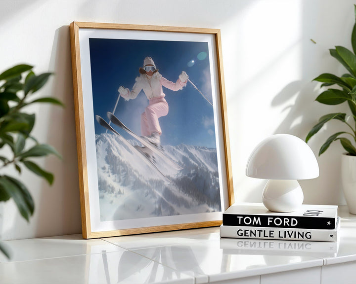 Alpine Skier Elegance Poster