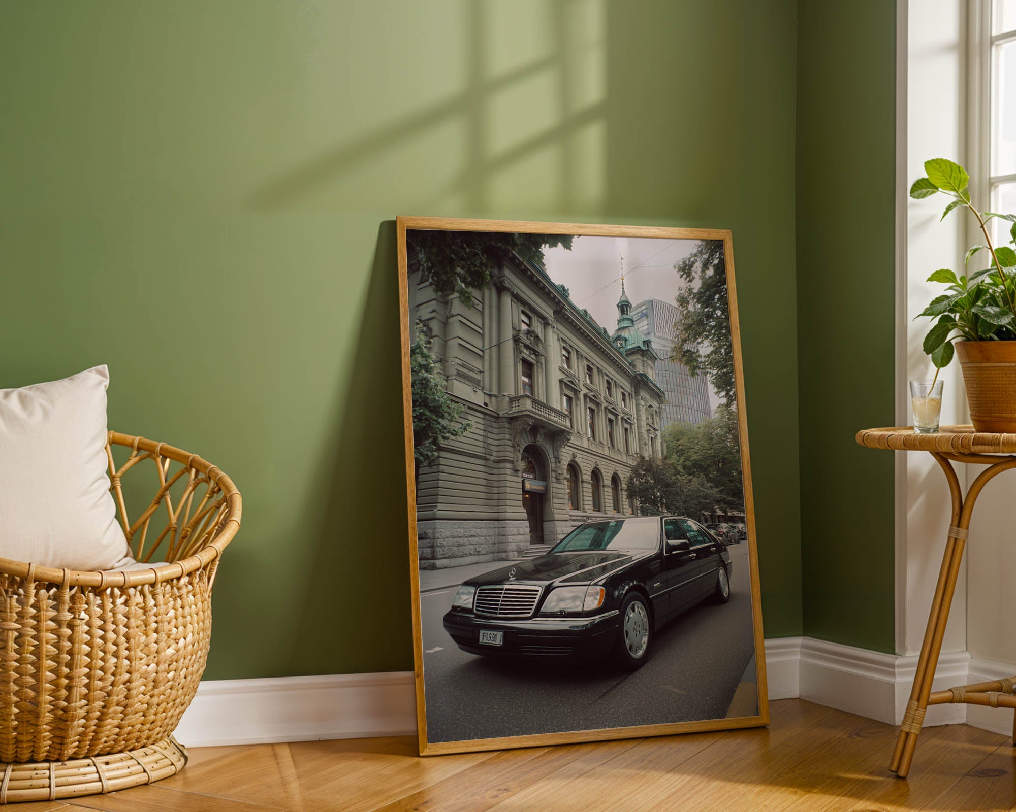 Mercedes S-Class in Zurich Poster