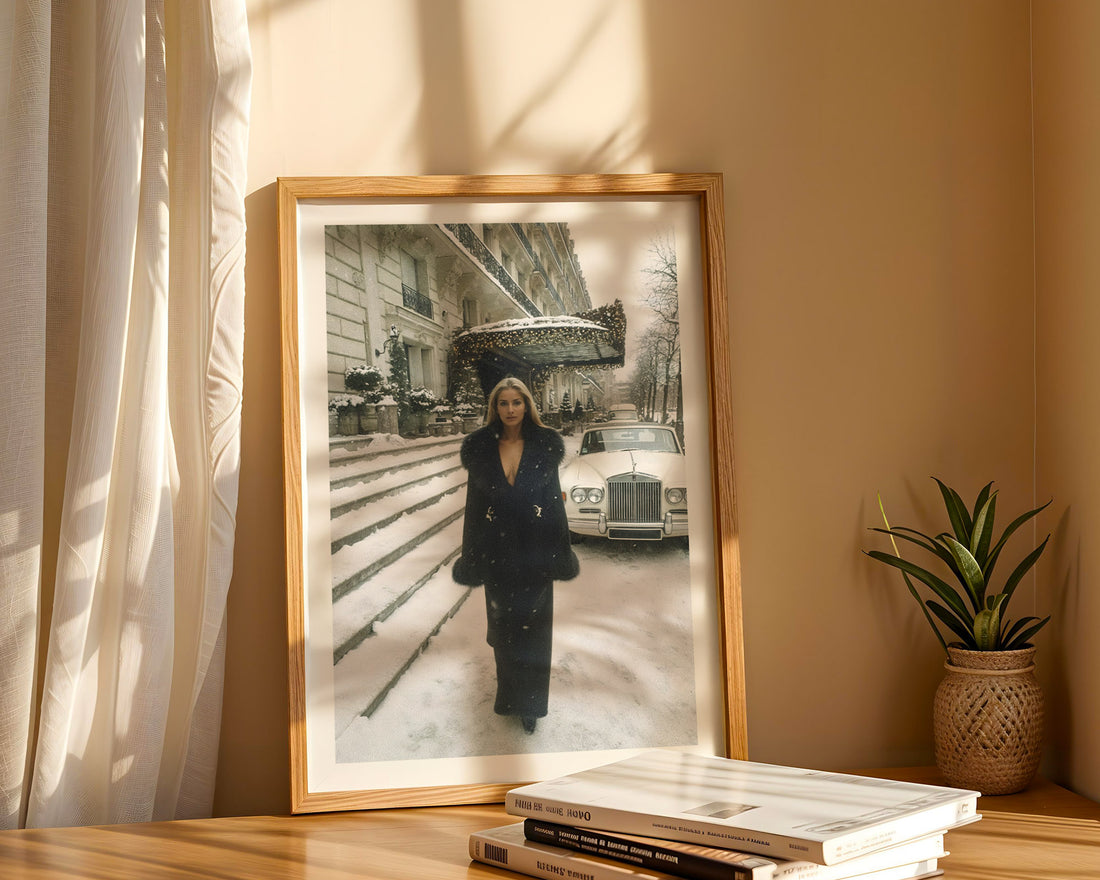 Winter Parisian Elegance Poster