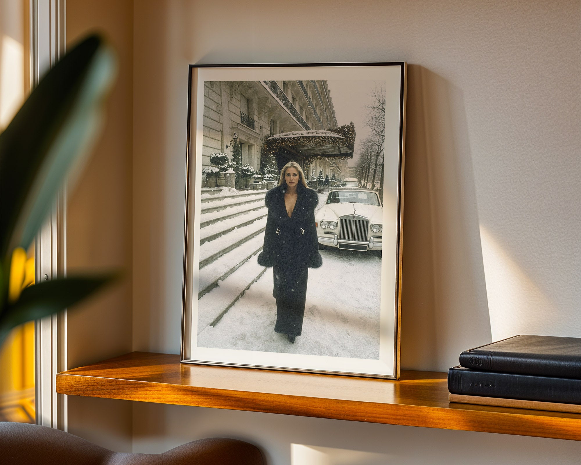 Winter Parisian Elegance Poster