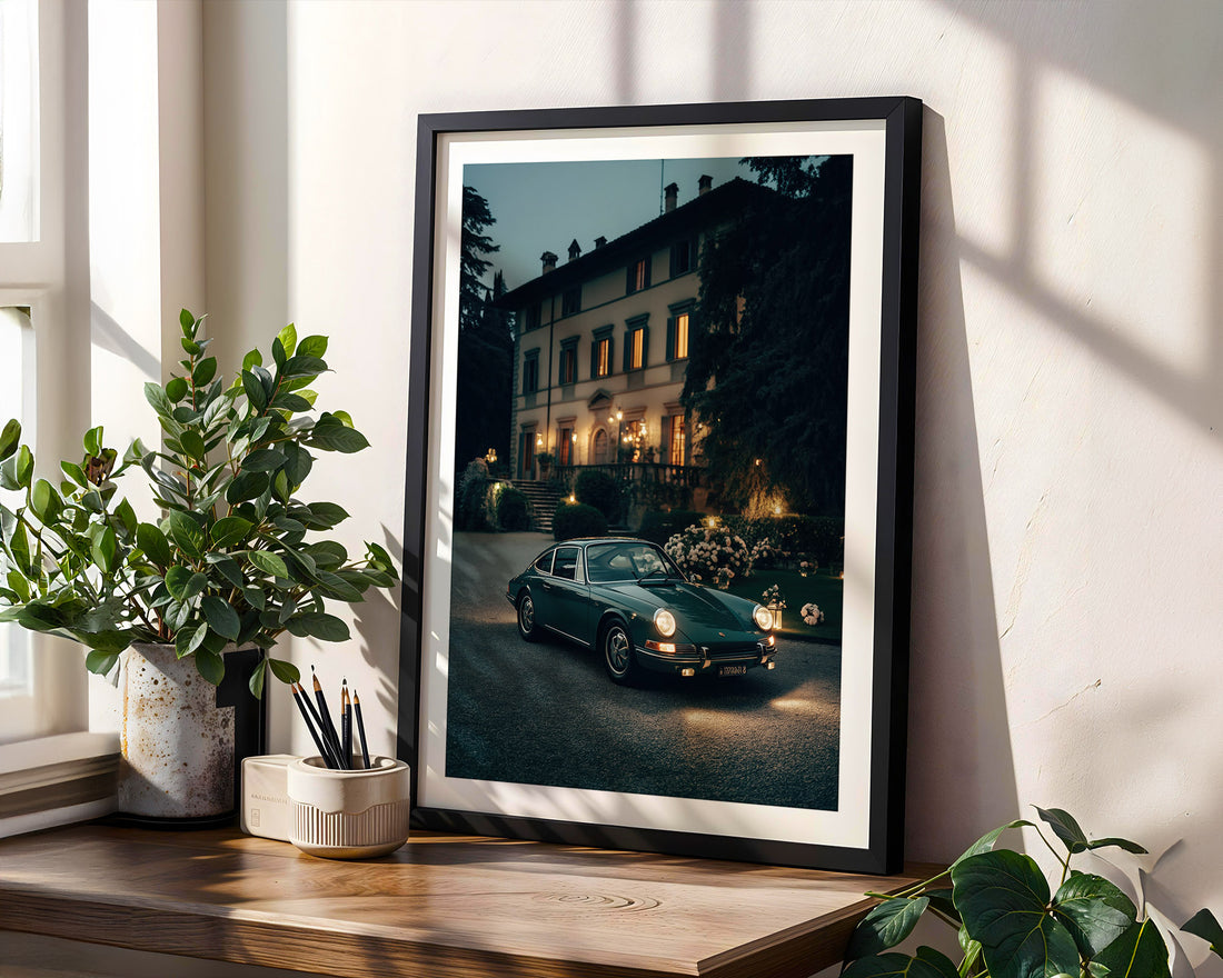 Vintage Porsche 911 in Italy Poster