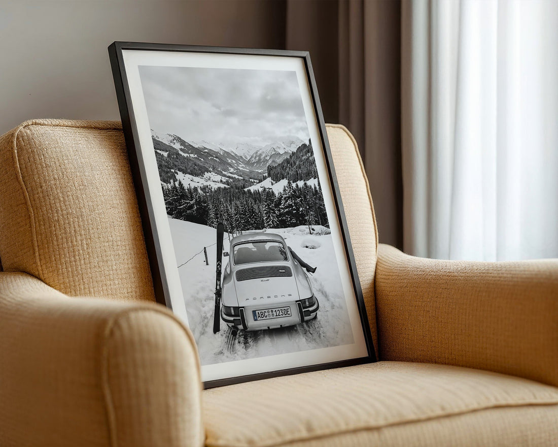 Porsche 911 in the Swiss Alps Poster