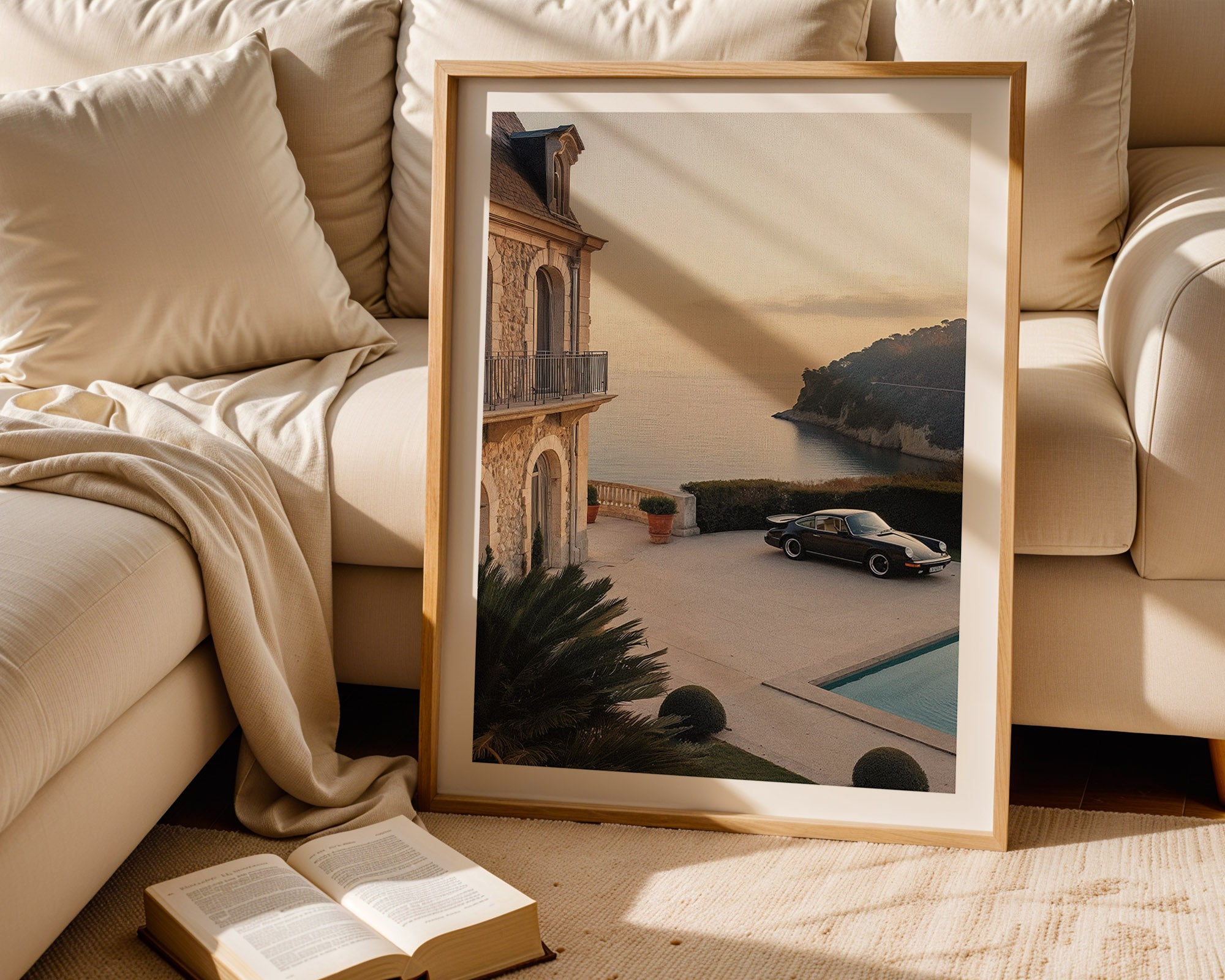 Porsche 911 Riviera Sunset Poster