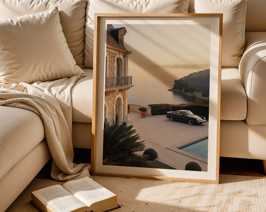 Porsche 911 Riviera Sunset Poster