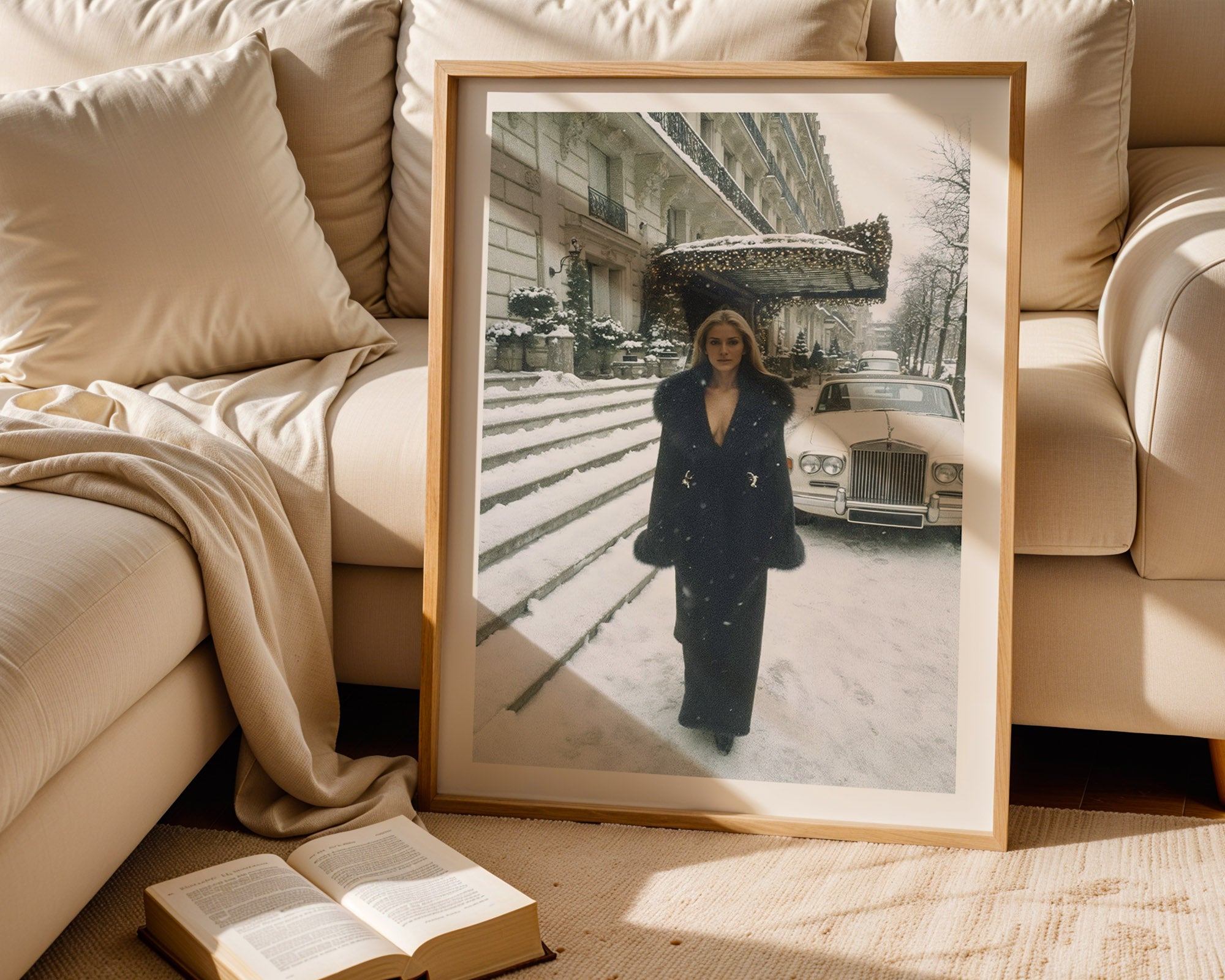 Winter Parisian Elegance Poster