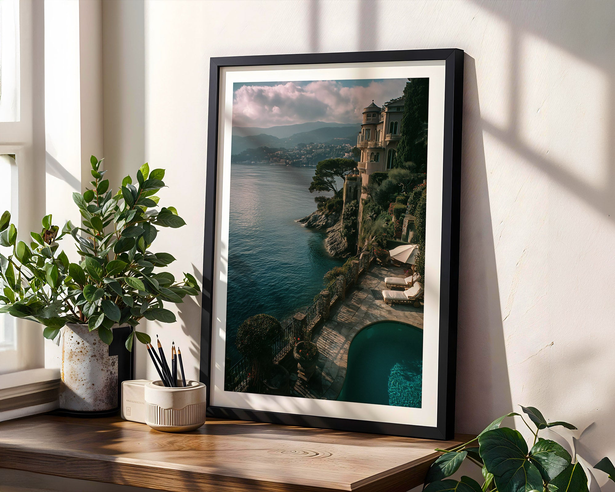 View over the French Riviera Poster