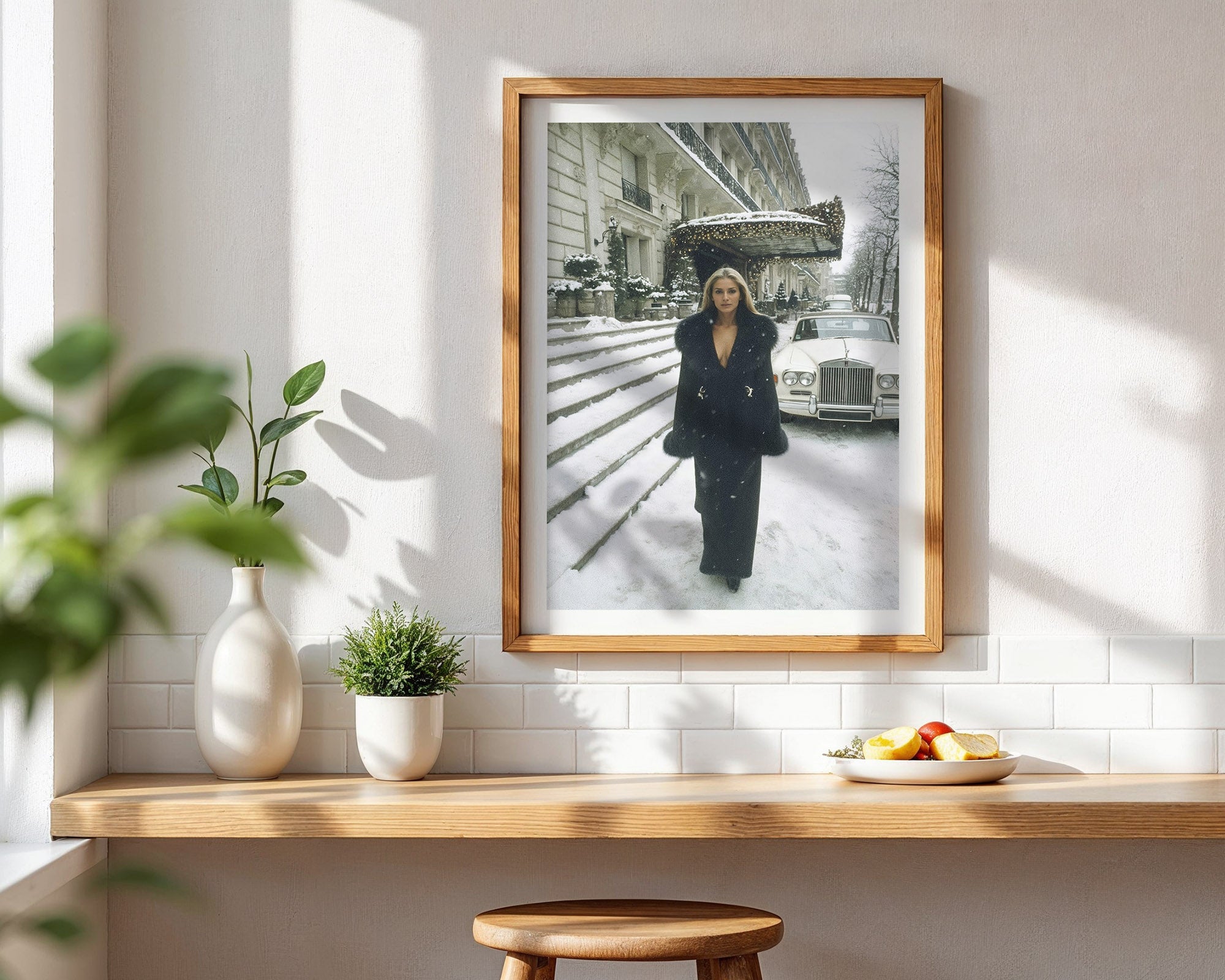 Winter Parisian Elegance Poster