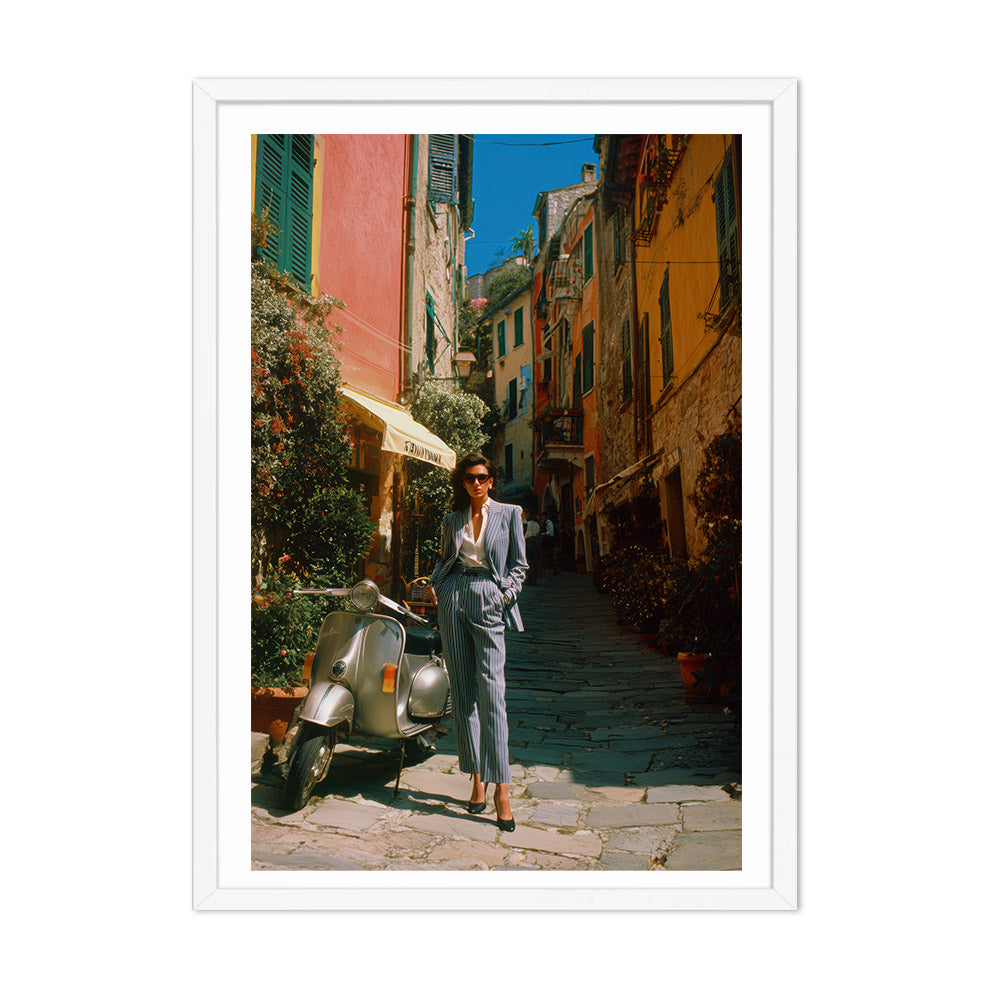 Vespa of Portofino Poster