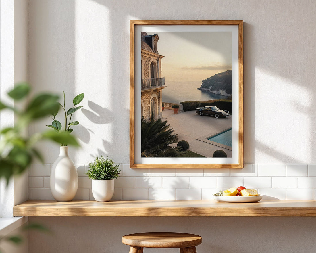 Porsche 911 Riviera Sunset Poster