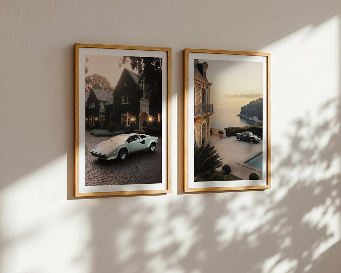 Porsche 911 Riviera Sunset Poster