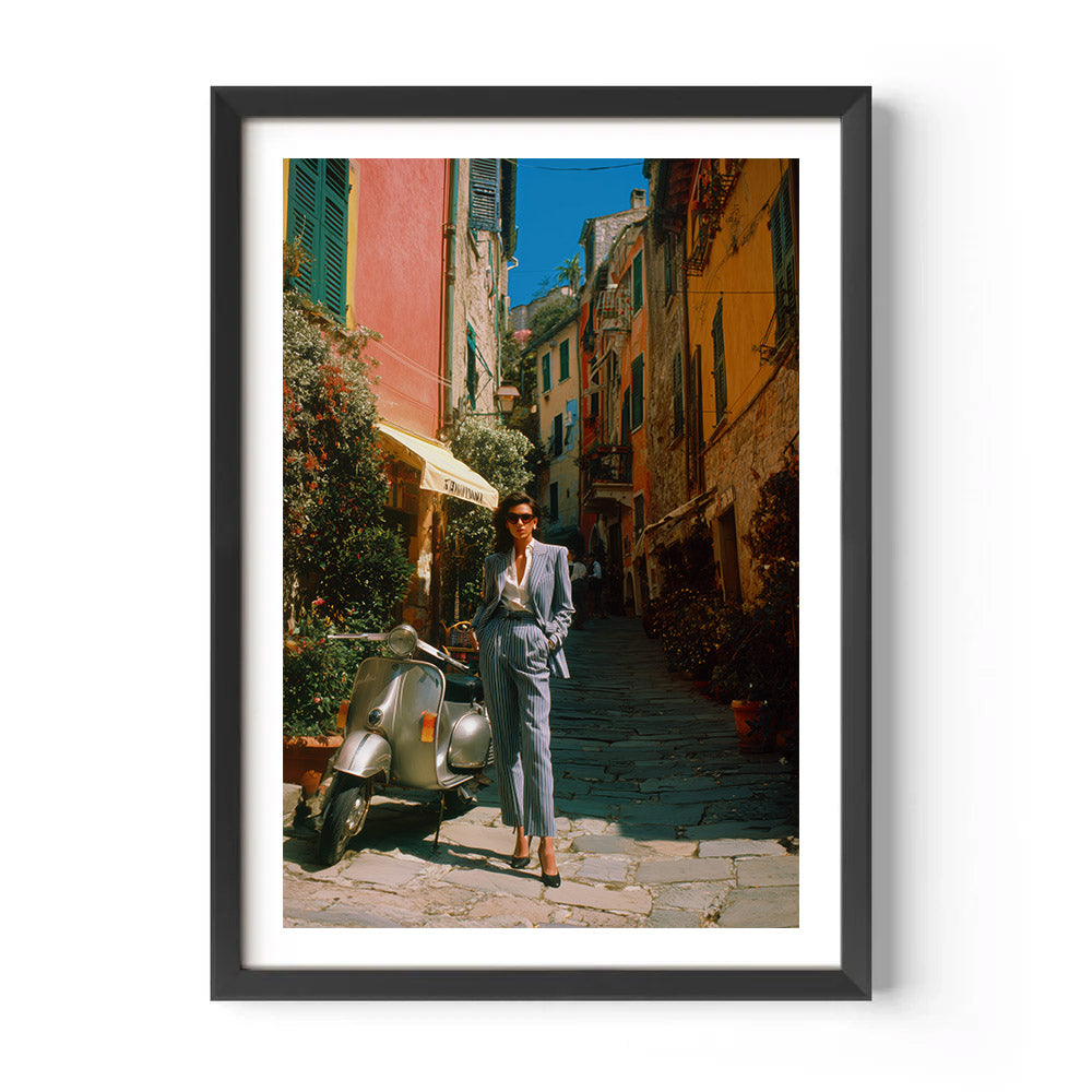 Vespa of Portofino Poster