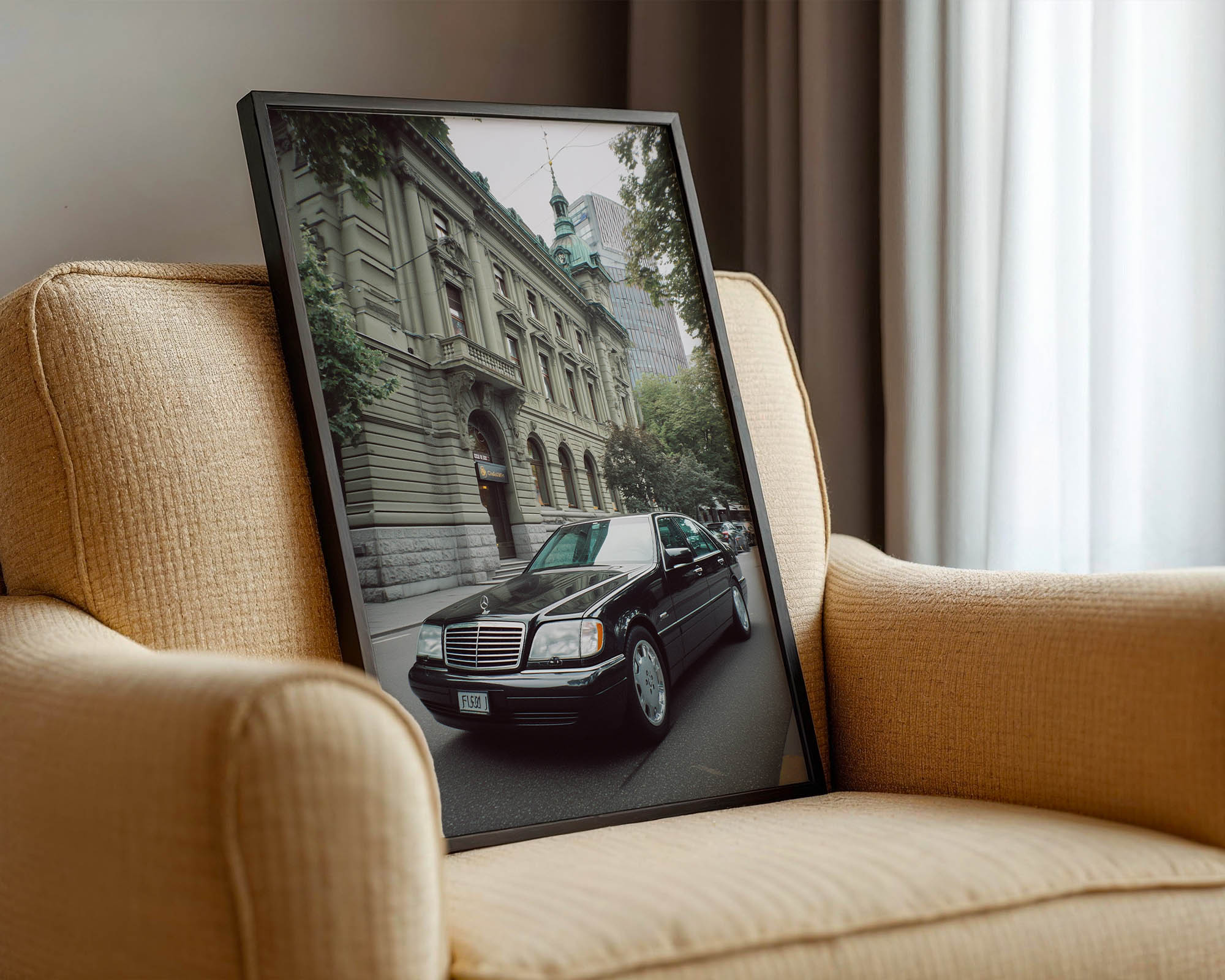 Mercedes S-Class in Zurich Poster