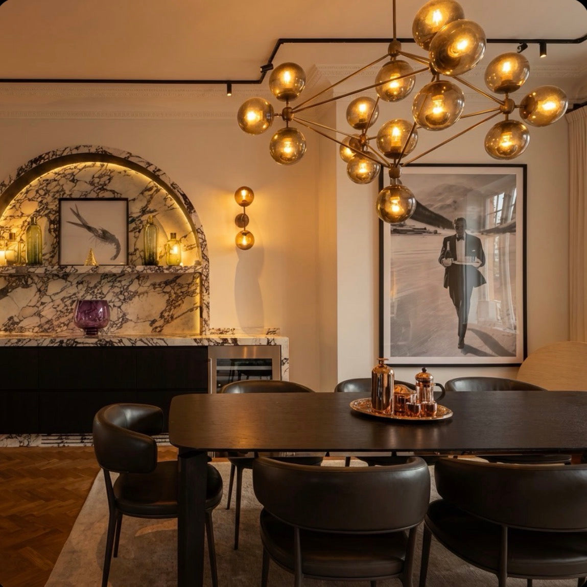 Vintage Waiter in Gstaad Poster