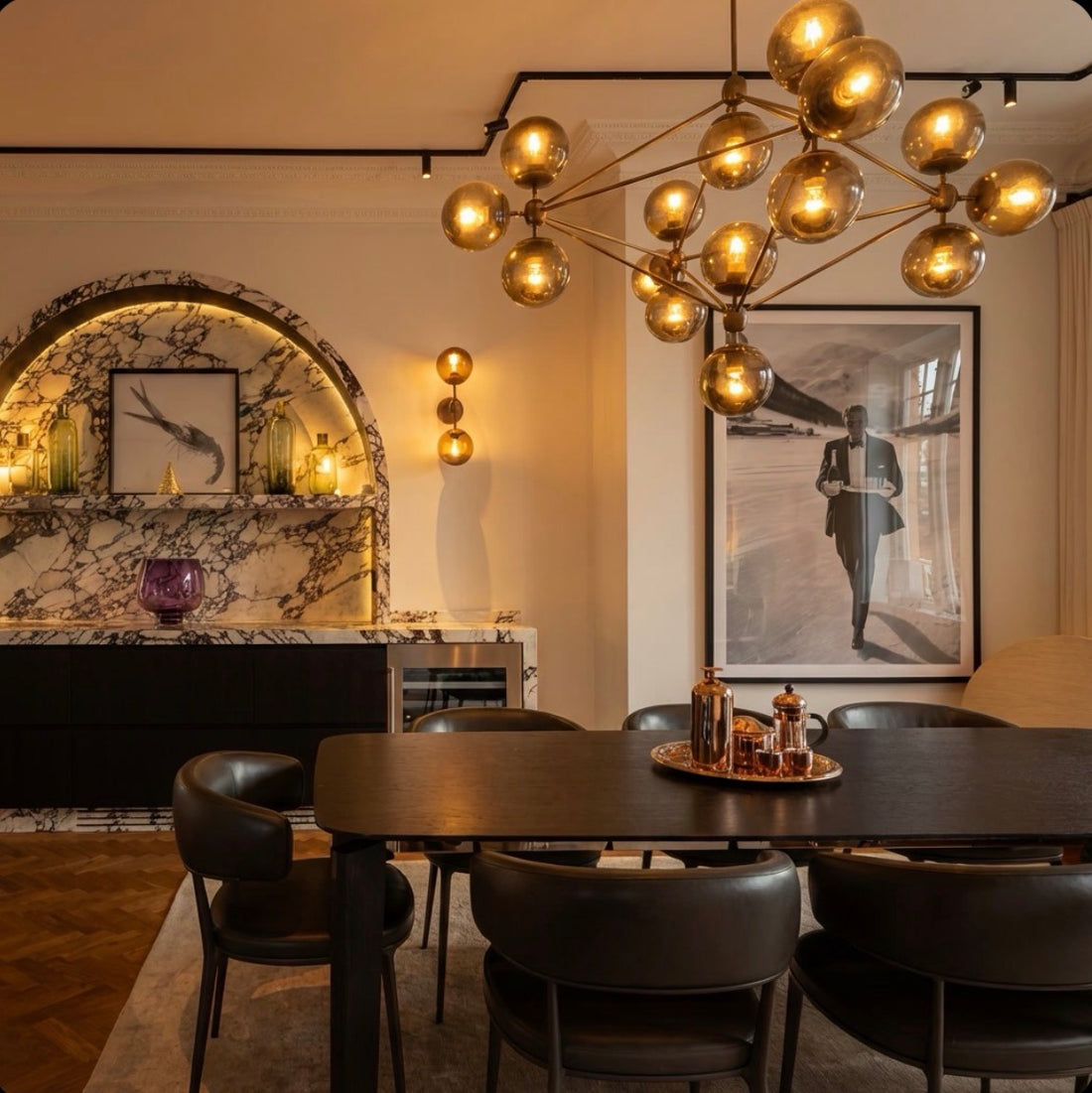 Vintage Waiter in Gstaad Poster