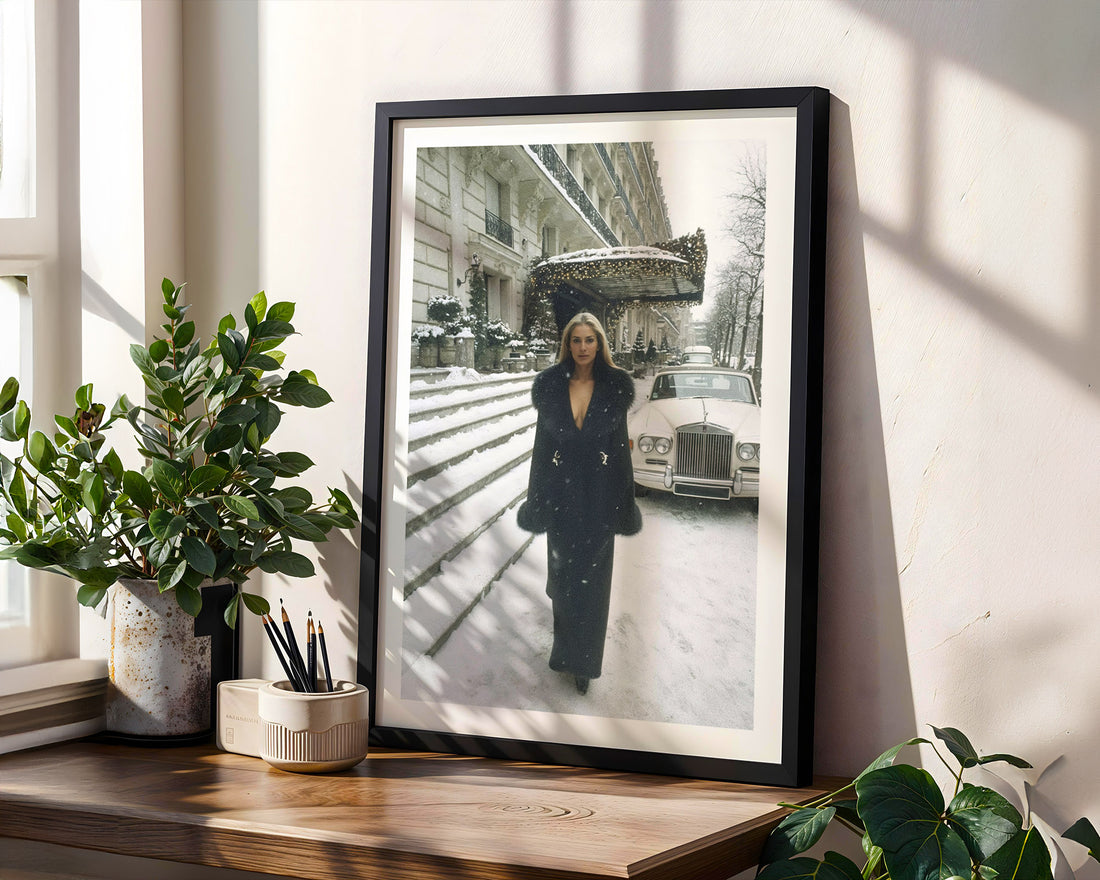Winter Parisian Elegance Poster