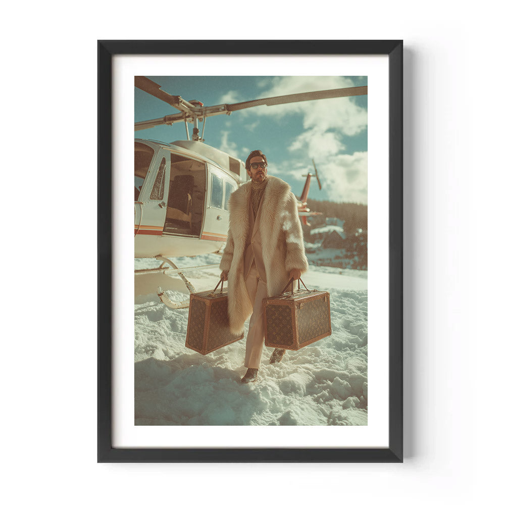 Alpine Jet-Set Arrival Poster