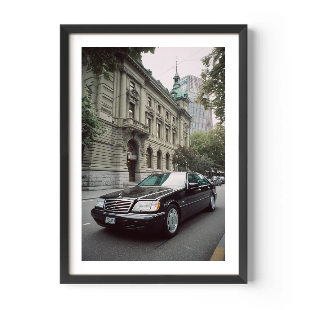 Mercedes S-Class in Zurich Poster