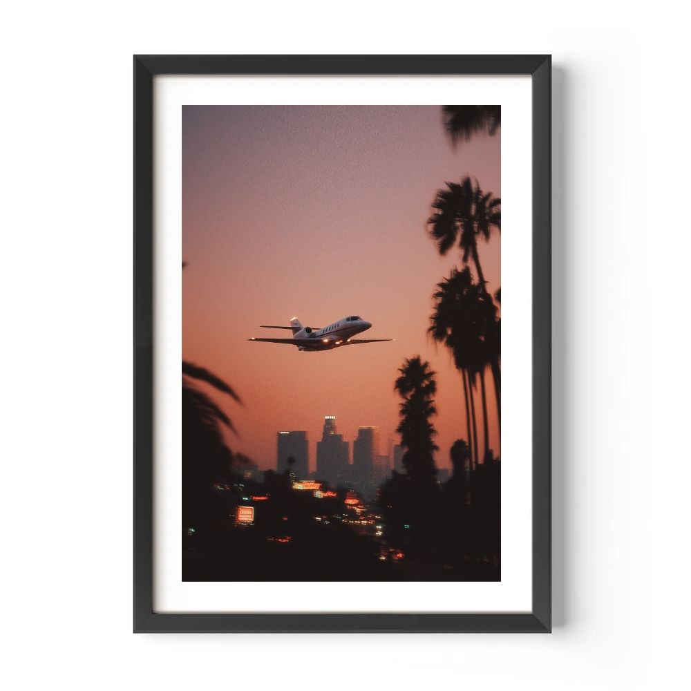 Jet Over Los Angeles Poster