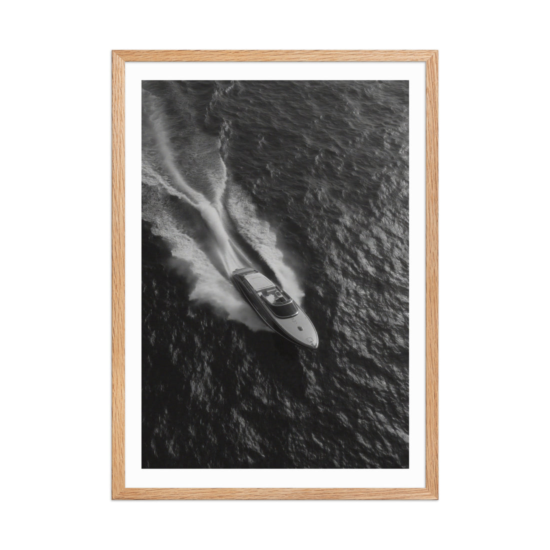 Boat on the Riviera Ocean Poster