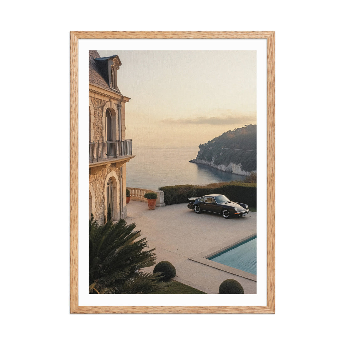 Porsche 911 Riviera Sunset Poster