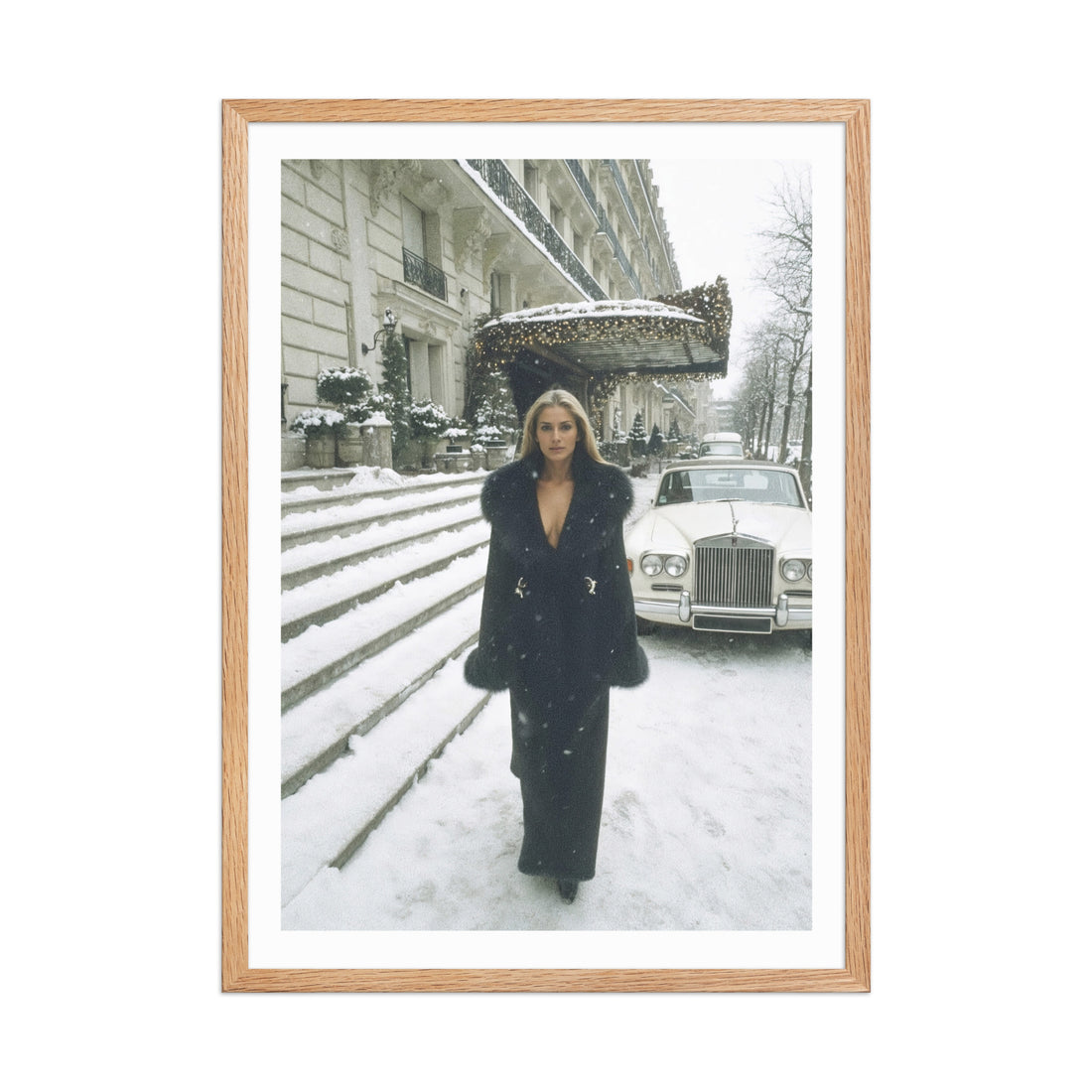 Winter Parisian Elegance Poster