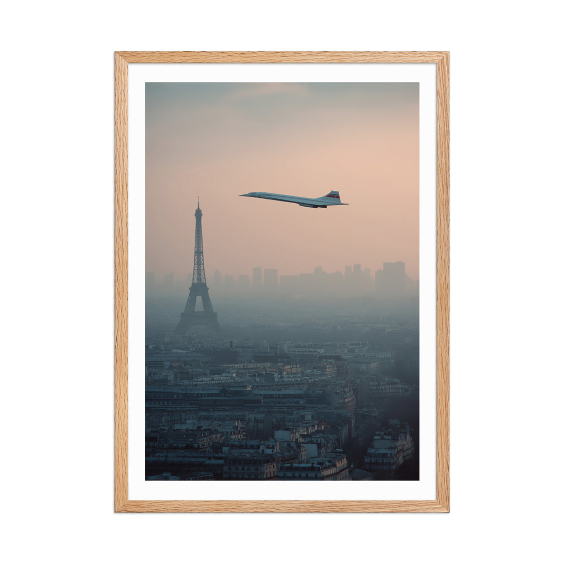 Concorde Over Paris Poster