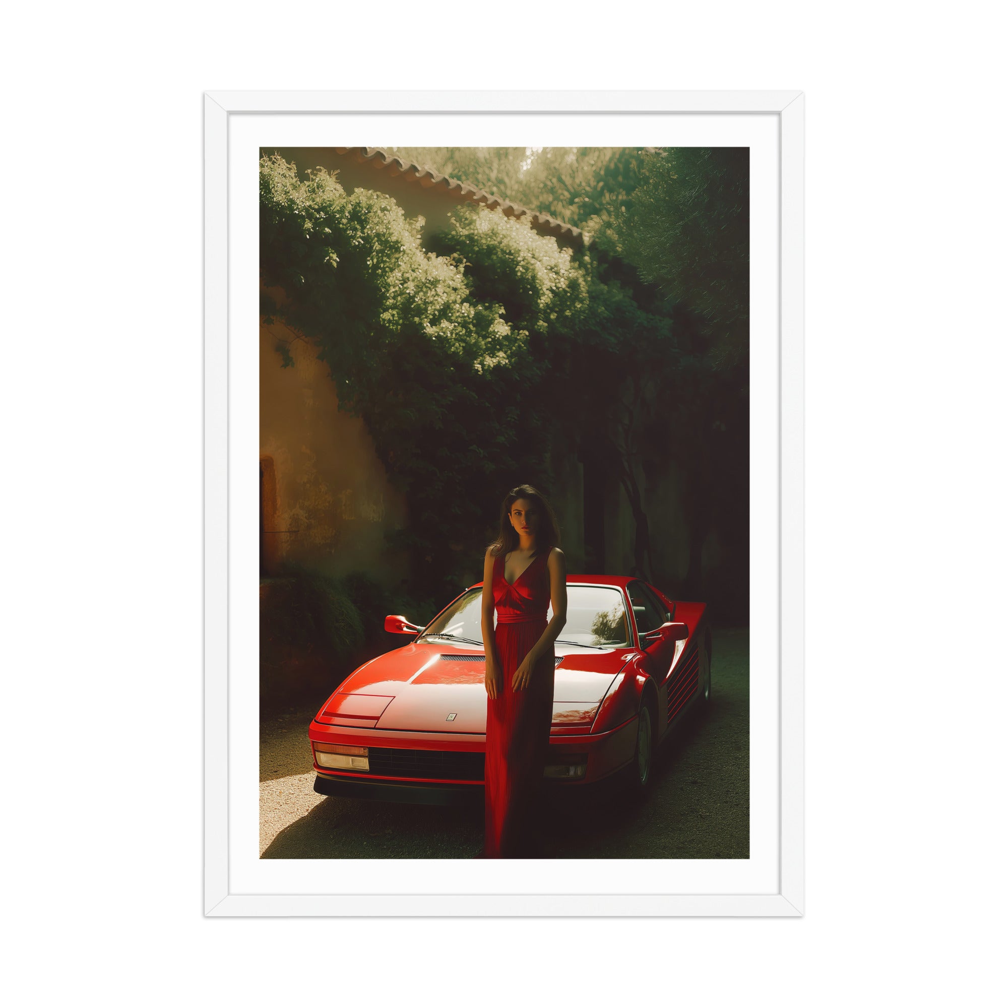 Ferrari & The Lady in Red Poster
