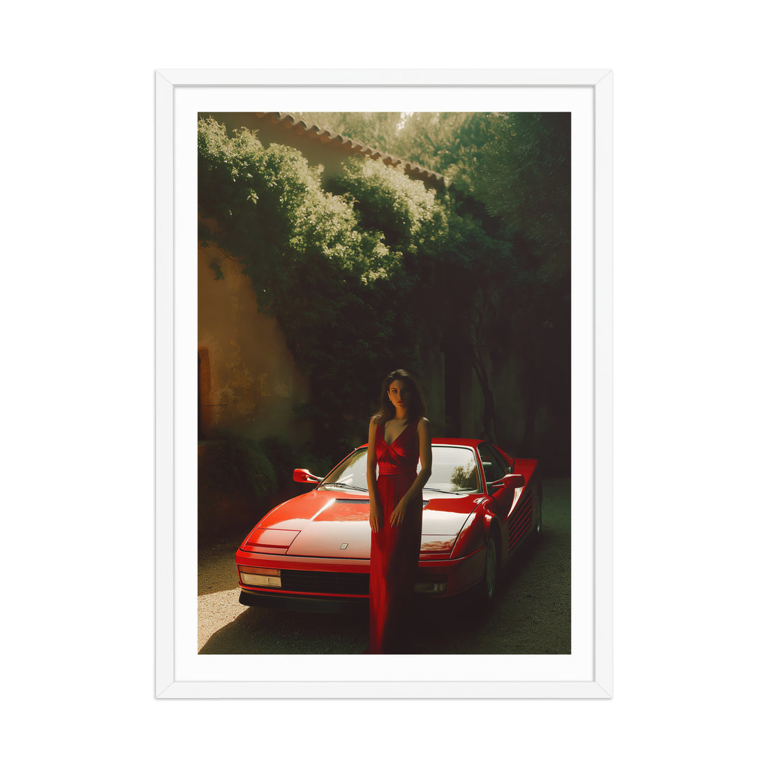 Ferrari & The Lady in Red Poster