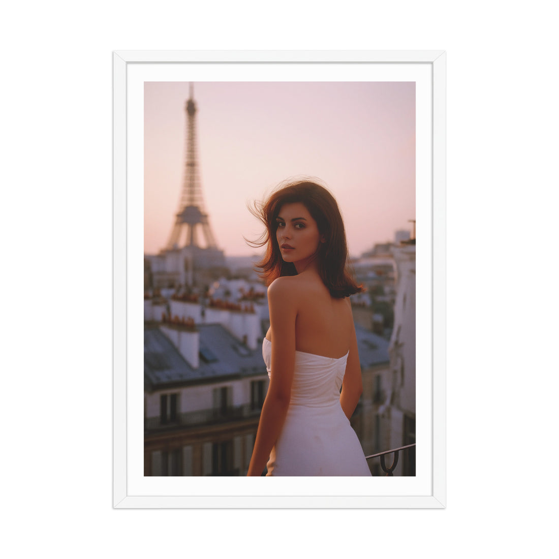 Vintage poster of a girl in Paris