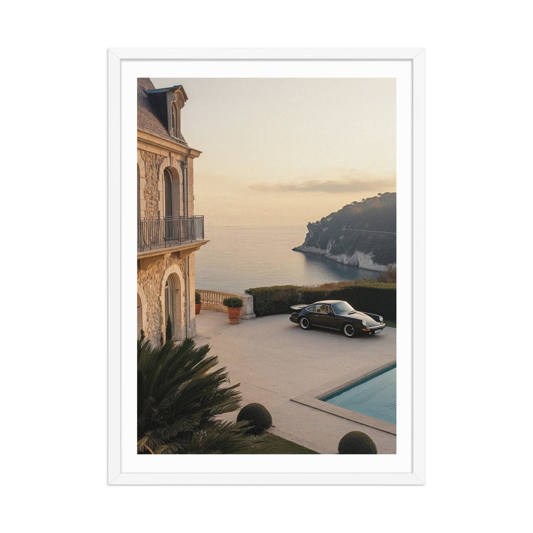 Porsche 911 Riviera Sunset Poster