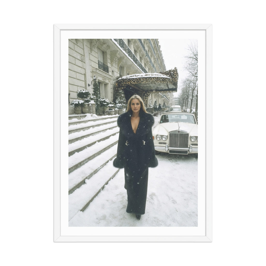 Winter Parisian Elegance Poster