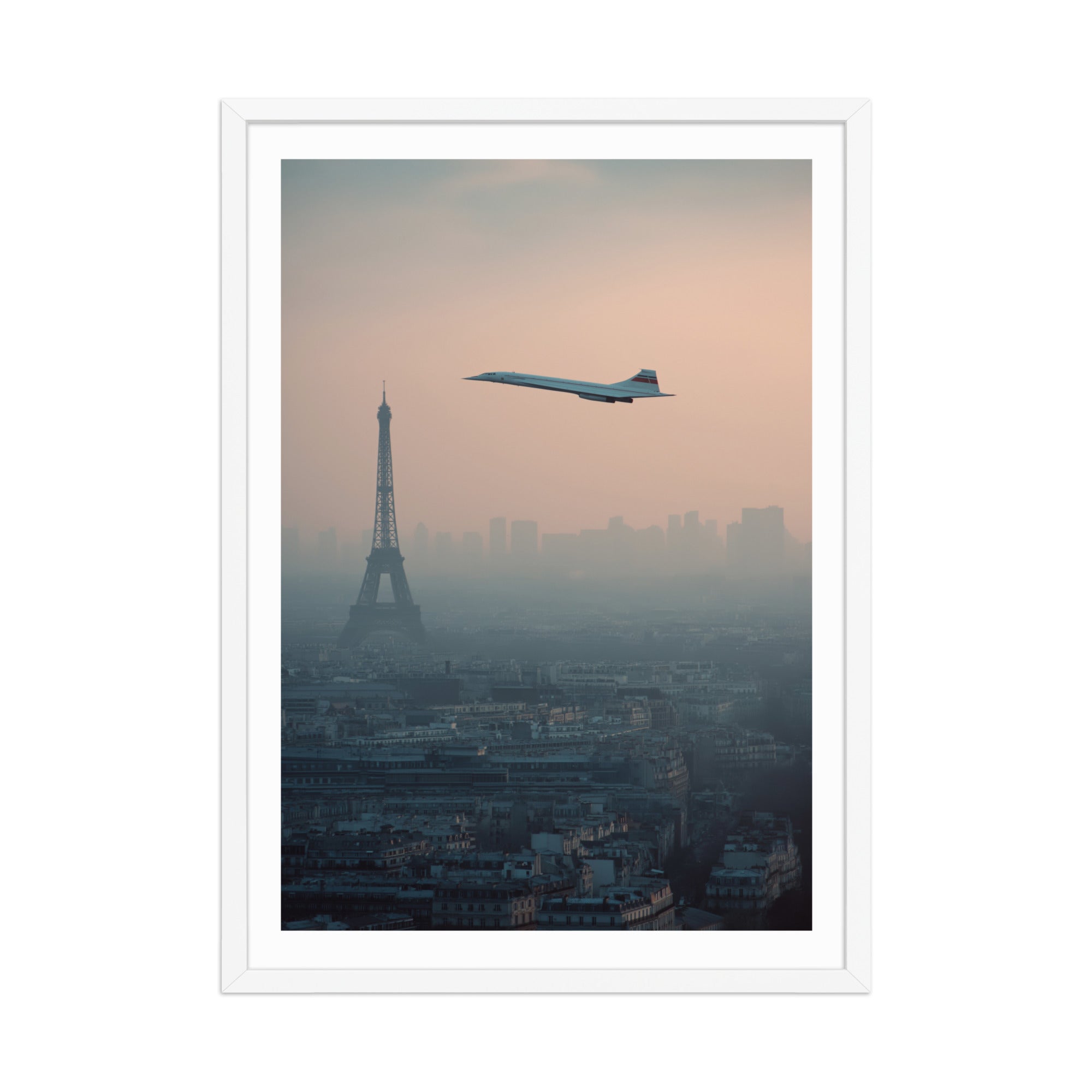 Concorde Over Paris Poster