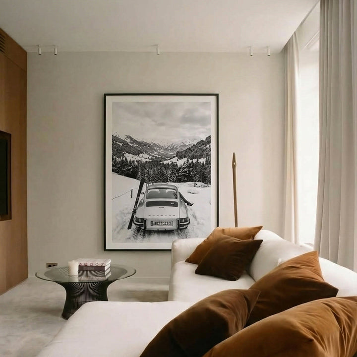 Porsche 911 in the Swiss Alps Poster